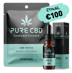 COMBIPROMO PURE CBD Patches 20 mg + PURE CBD Oil 15%